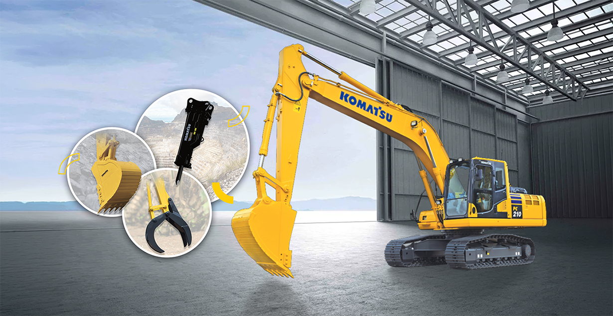 Understanding 3 Types of Attachments on Komatsu Excavators